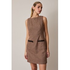 Sunday Edition Sunday Edition Sleeveless Houndstooth Mini Dress