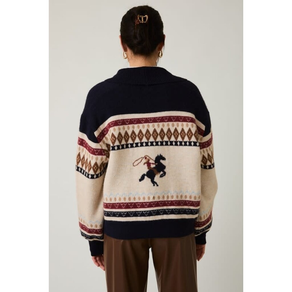 Sunday Edition Sunday Edition Horse Motif Sweater