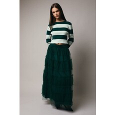 Sunday Edition Sunday Edition Frilled Tiered Mesh Midi Skirt
