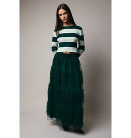 Sunday Edition Frilled Tiered Mesh Midi Skirt