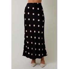 Sunday Edition Sunday Edition Polka Dot Satin Midi Skirt