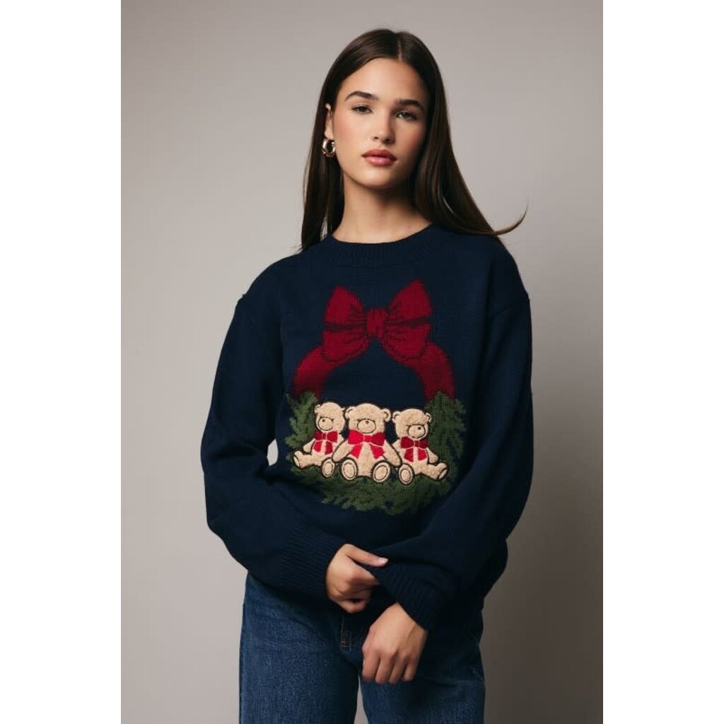 Sunday Edition Sunday Edition "X-Mas Wreath Teddy" Sweater