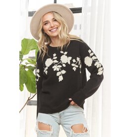 Adora Floral Knit Sweater
