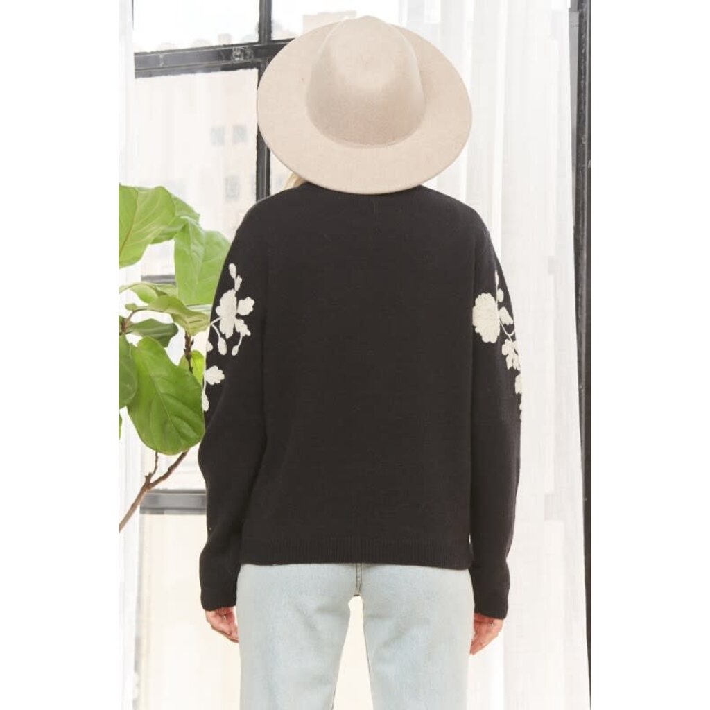 Adora Adora Floral Knit Sweater