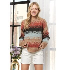 Adora Boho Inspired Striped Sweater