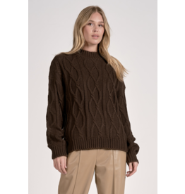 Elan Cable Knit Crewneck Sweater