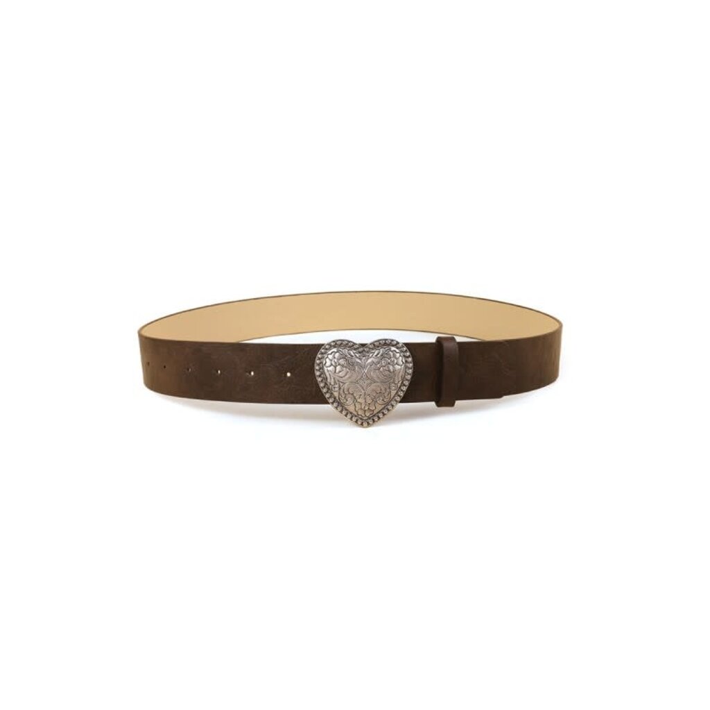 Swan Madchen Swan Madchen Western Metal Heart Buckle Belt