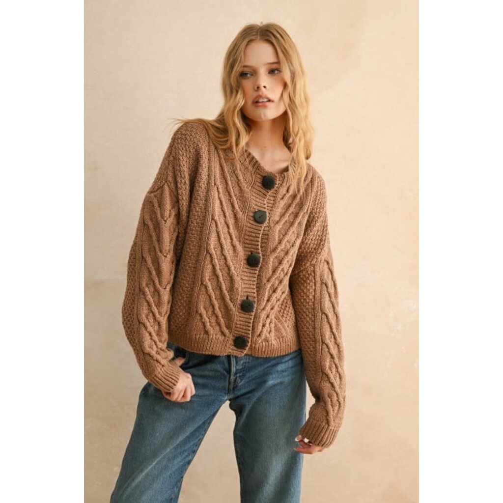 Miou Muse Miou Muse Cable Sweater Jacket