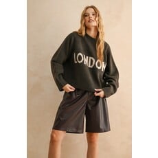 Miou Muse Miou Muse Letter Front Sweater Top