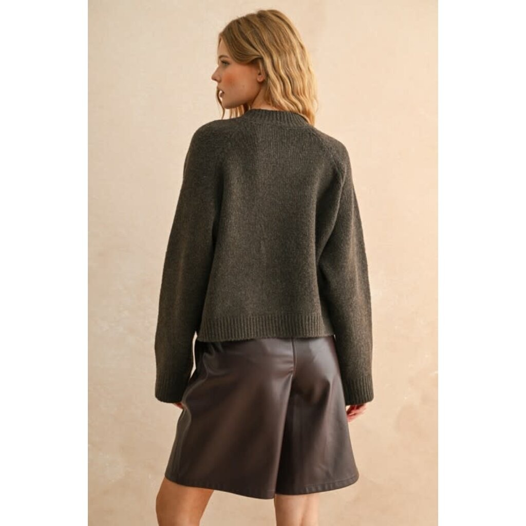 Miou Muse Miou Muse Letter Front Sweater Top