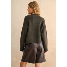 Miou Muse Miou Muse Letter Front Sweater Top