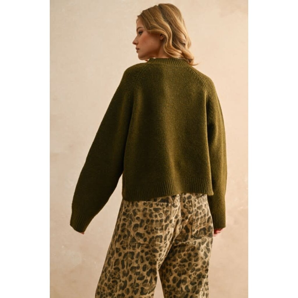 Miou Muse Miou Muse Letter Front Sweater Top