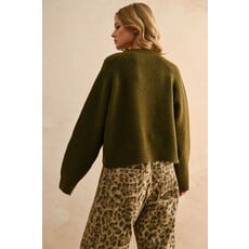Miou Muse Miou Muse Letter Front Sweater Top