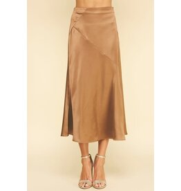 Pinch Silky Blocked Detailed Midi Skirt