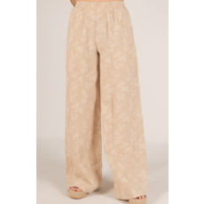 Before You Before You Leaf Print Wide Leg Pants