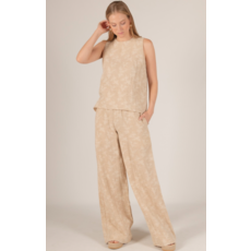 Before You Before You Leaf Print Wide Leg Pants