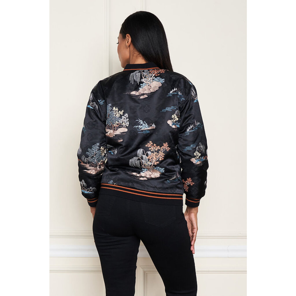 Paparazzi by Biz Paparazzi Embroidered Jacquard Bomber Jacket