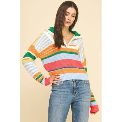 Pinch Multi Color Half Zip Pullover Sweater