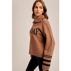 Hem & Thread Hem & Thread Half Zip Up Sweater