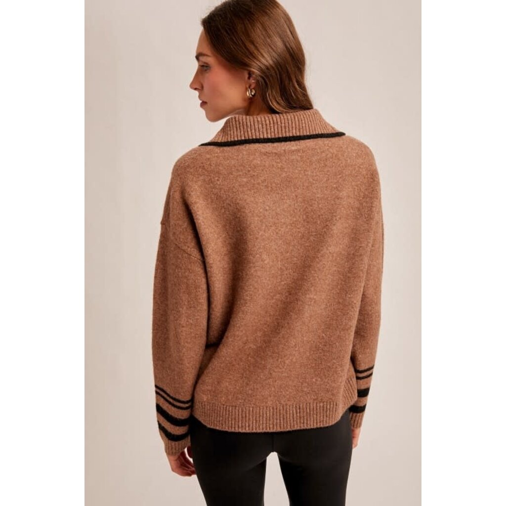 Hem & Thread Hem & Thread Half Zip Up Sweater