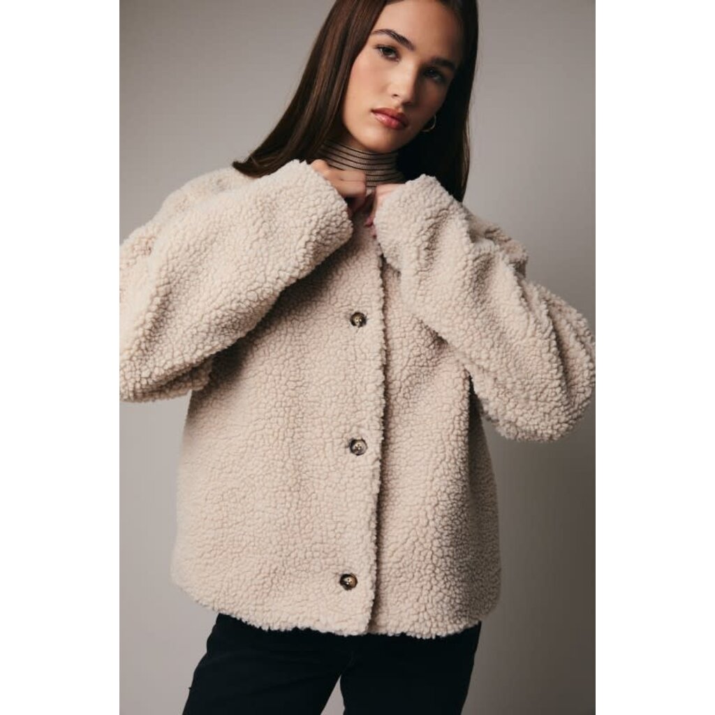 Sunday Edition Sunday Edition Round Neck Sherpa Coat