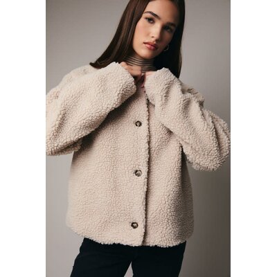 Sunday Edition Round Neck Sherpa Coat