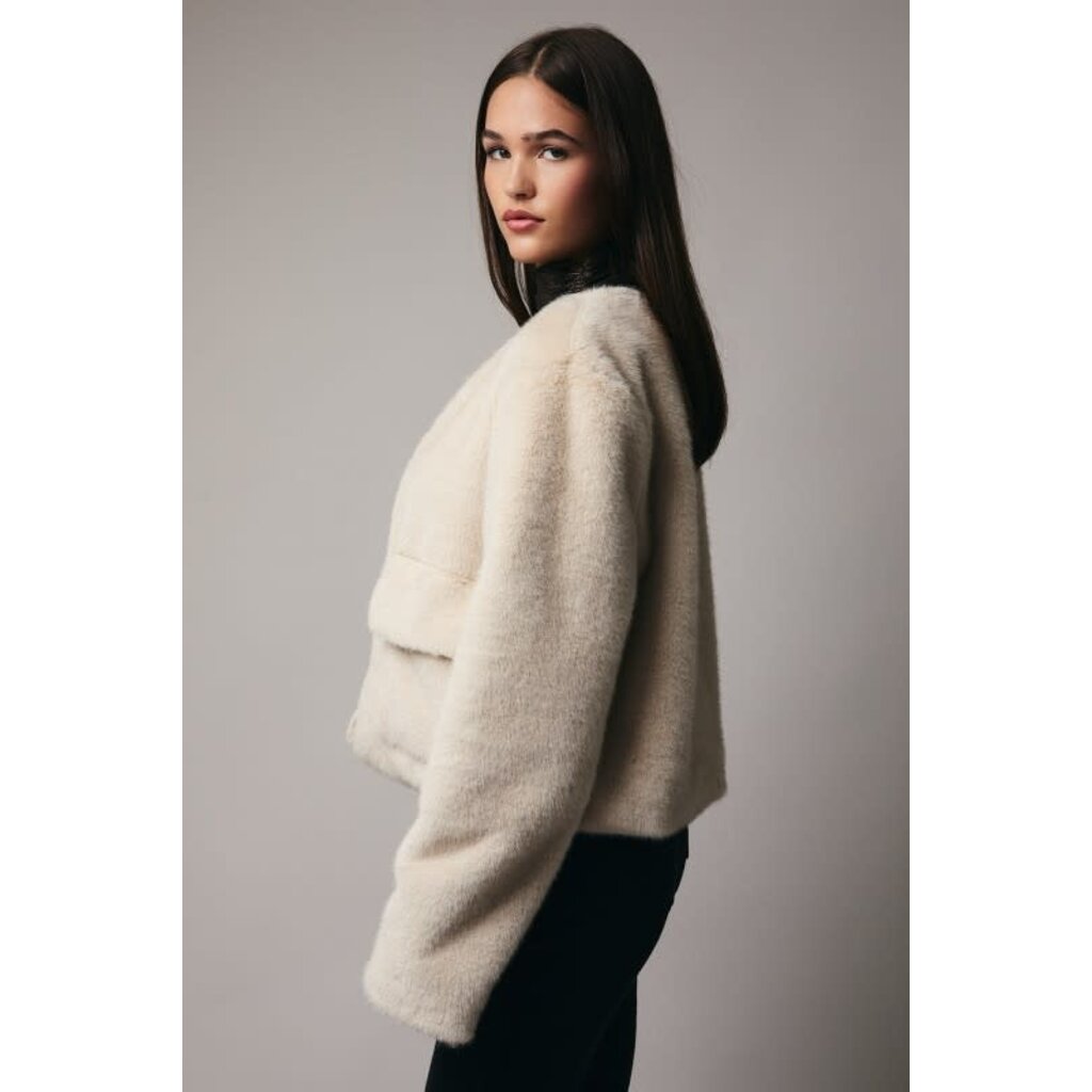 Sunday Edition Sunday Edition Long Sleeve Faux Fur Coat