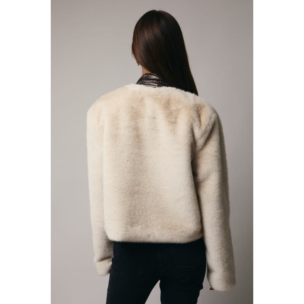 Sunday Edition Sunday Edition Long Sleeve Faux Fur Coat