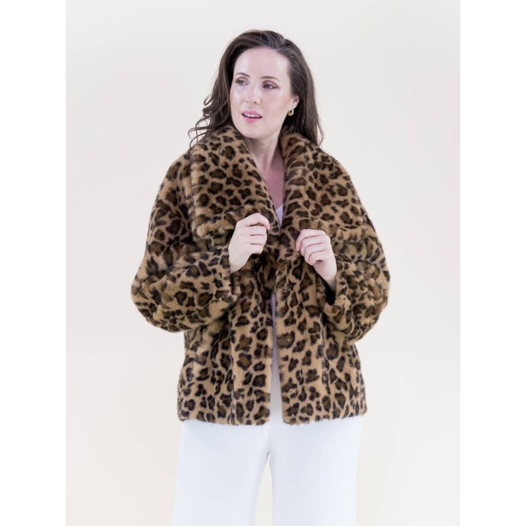 Original USA Original USA Wide Lapel Faux Fur Jacket