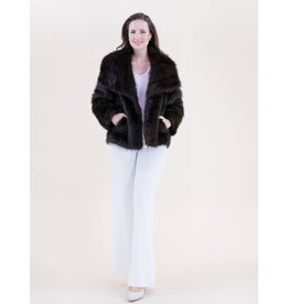 Original USA Arctic Wide Lapel Faux Fur Jacket