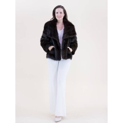 Original USA Arctic Wide Lapel Faux Fur Jacket