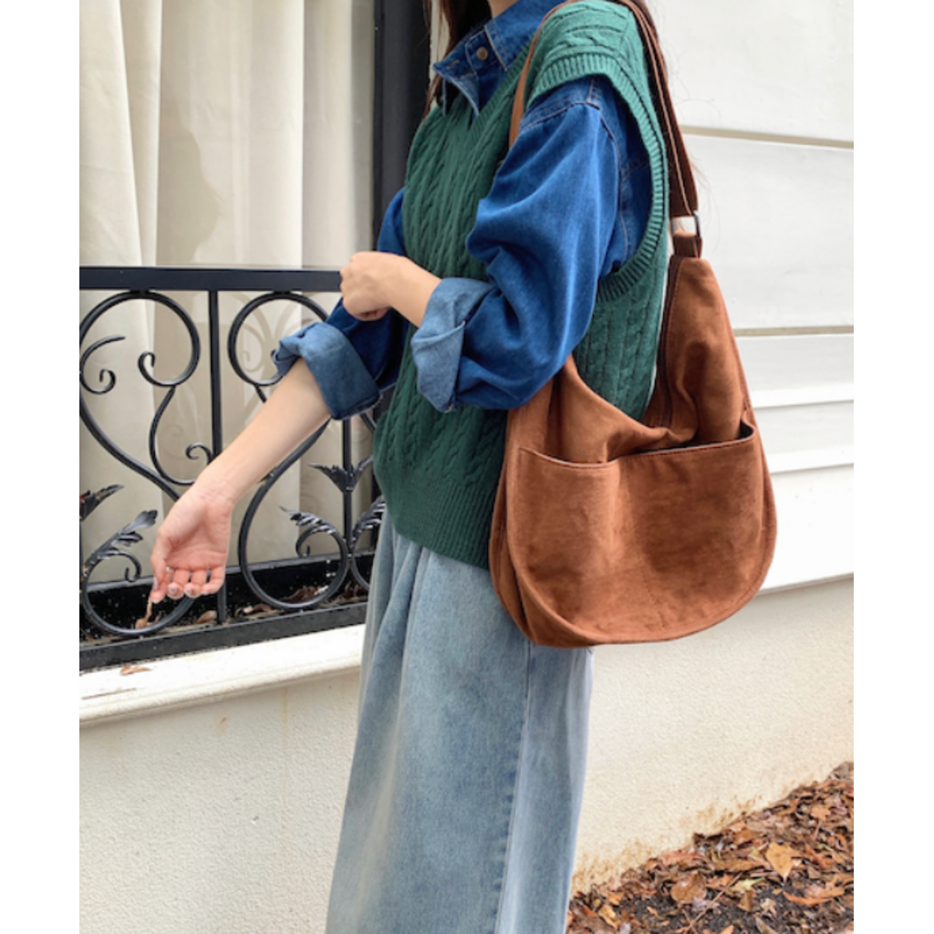 Pretty Persuasions Pretty Persuasions Suede Hobo Bag