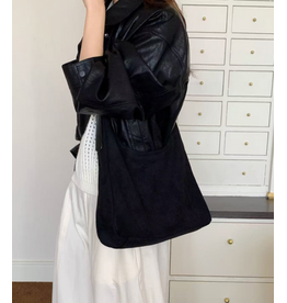 Pretty Persuasions Suede Like Shoulder Bag