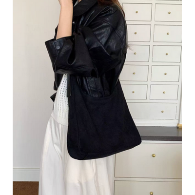 Pretty Persuasions Suede Like Shoulder Bag