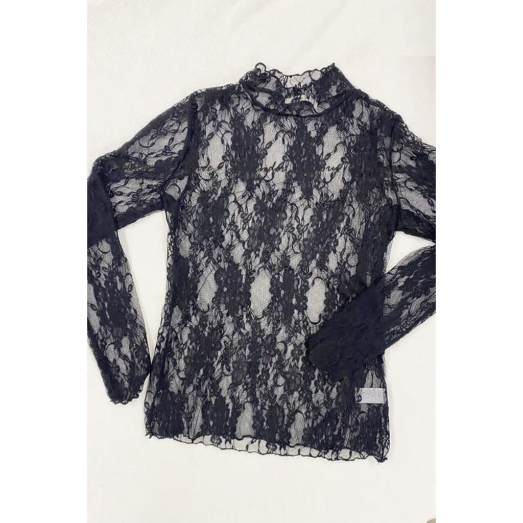 Jade By Jane Jade by Jane Floral Print Lace Long Sleeve Top