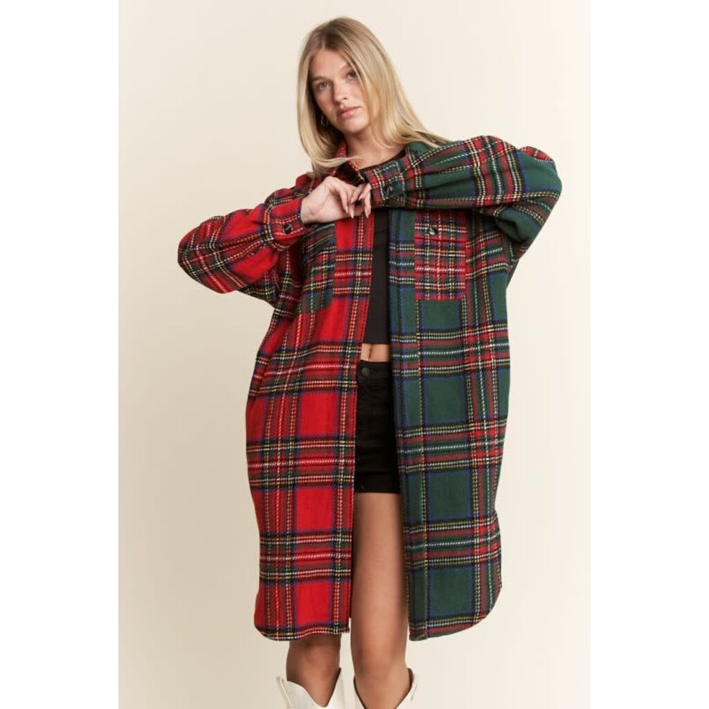 Jade By Jane Jade by Jane Reverse Colorway Flannel Jacket