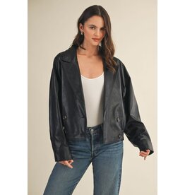 Mustard Seed Double Breasted Leather Jacket