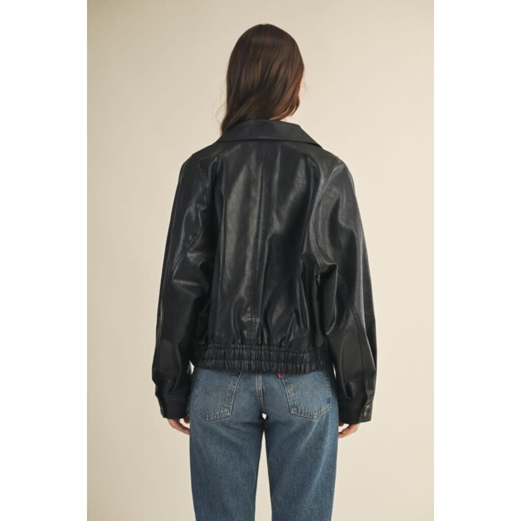 Mustard Seed Mustard Seed Double Breasted Leather Jacket