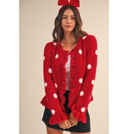 Anniewear Holiday Fuzzy Dot Sweater
