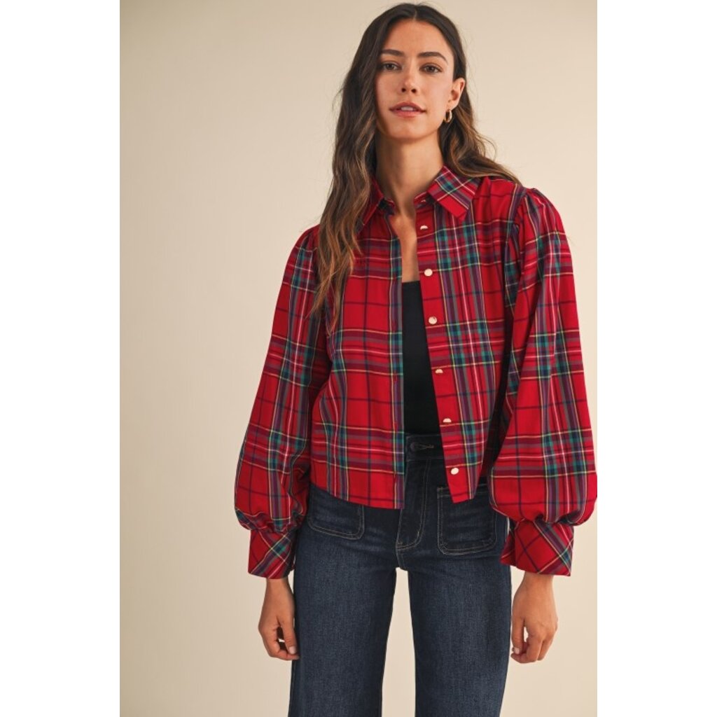 Anniewear Anniewear Christmas Tartan Check Blouse