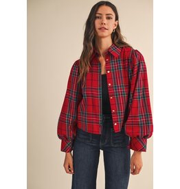 Anniewear Christmas Tartan Check Blouse