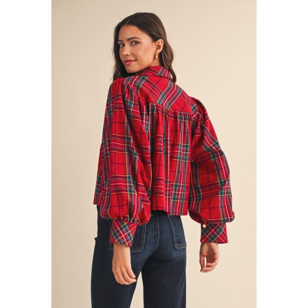 Anniewear Anniewear Christmas Tartan Check Blouse