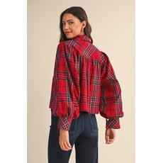 Anniewear Anniewear Christmas Tartan Check Blouse