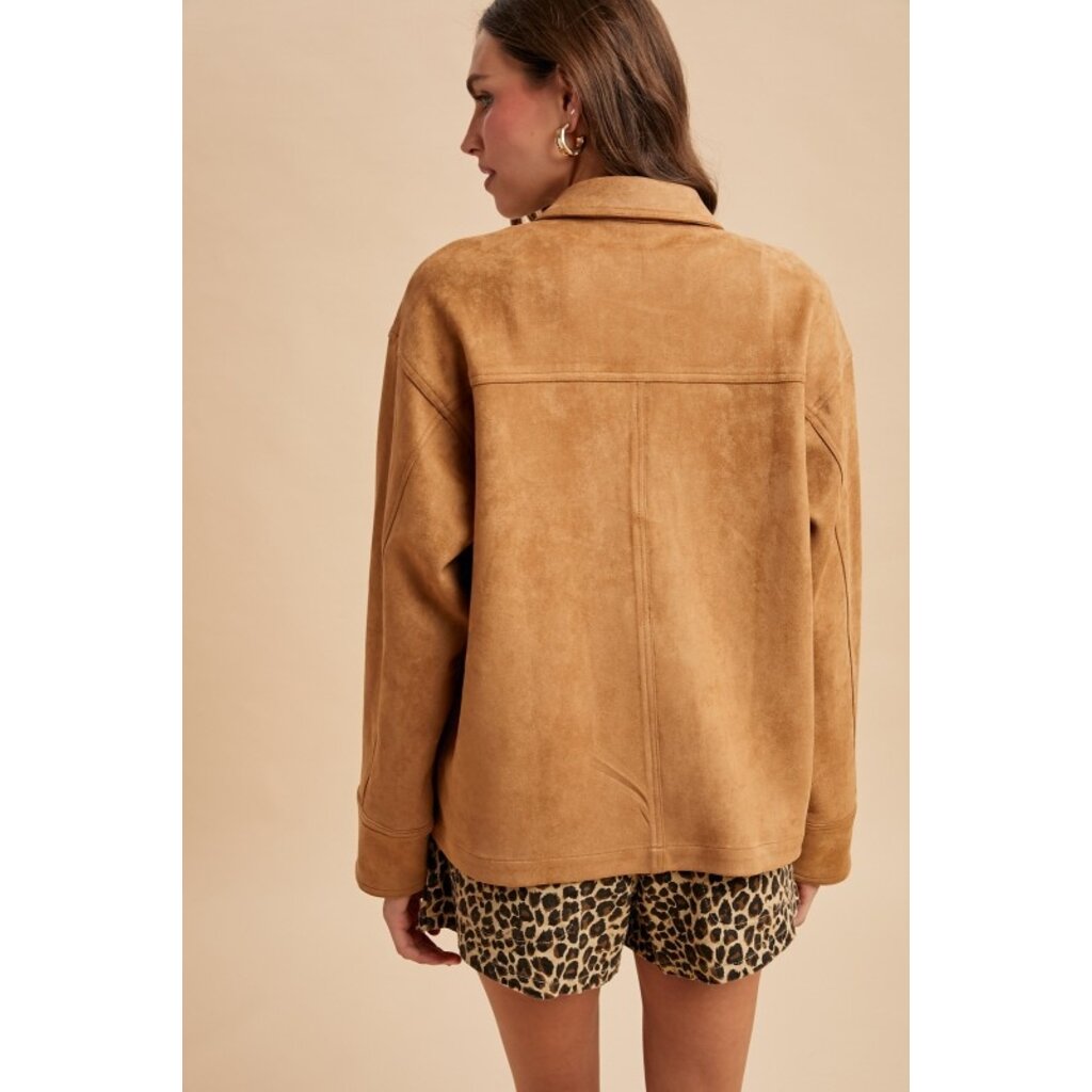 Anniewear Anniewear Suede Touch Button Up Jacket