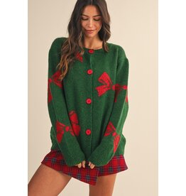 Anniewear Christmas Bow Printed Sweater