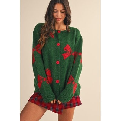Anniewear Christmas Bow Printed Sweater