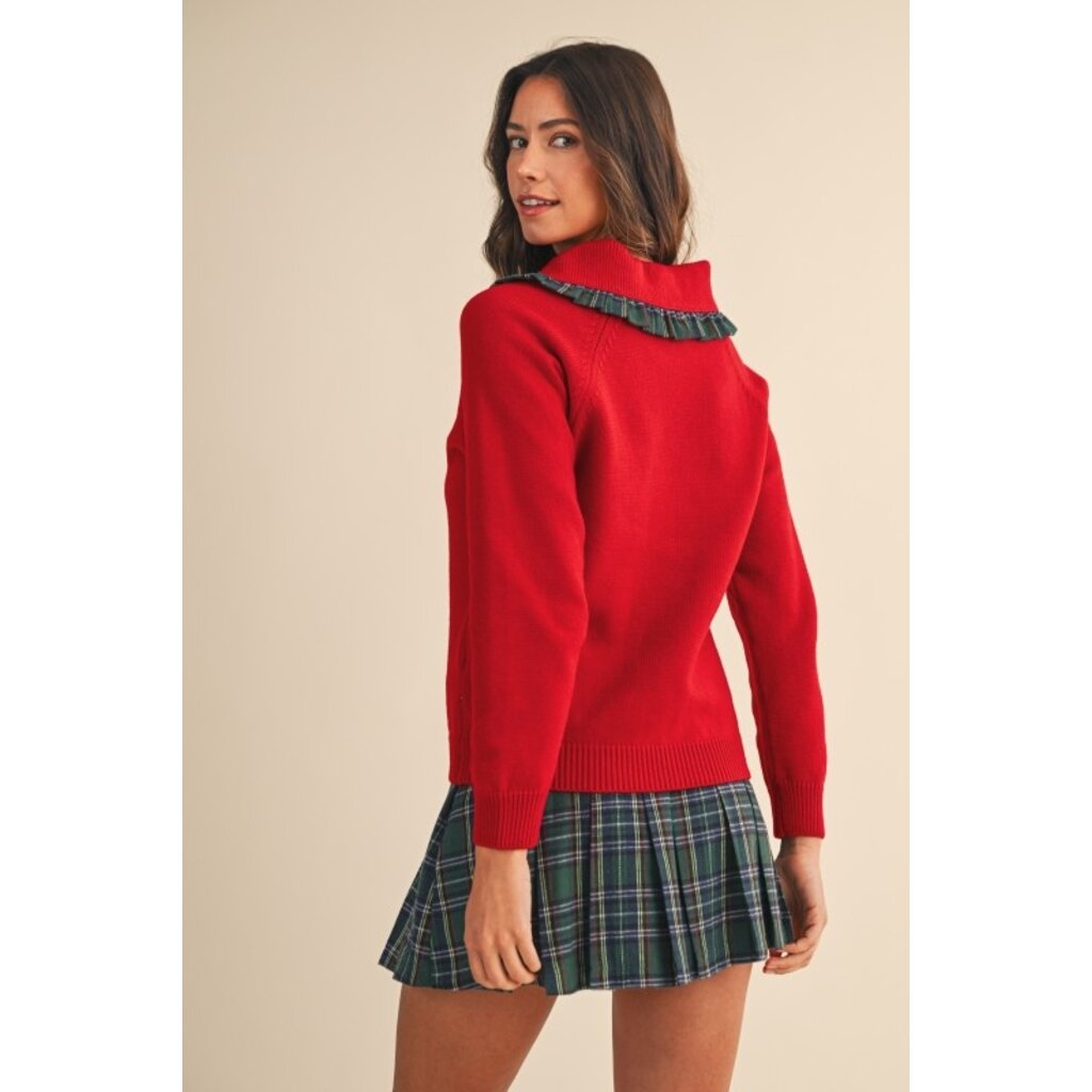 Anniewear Anniewear Christmas Plaid Sweater