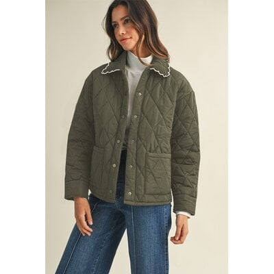 Anniewear Scallop Trimmed Quilted Jacket