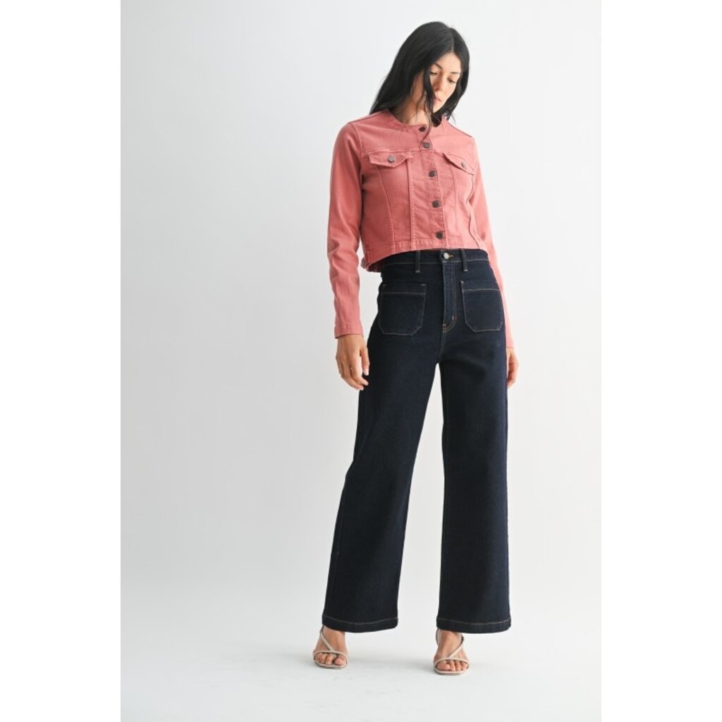 Just Black Denim Just Black Denim Patch Pocket Wide Leg Jean