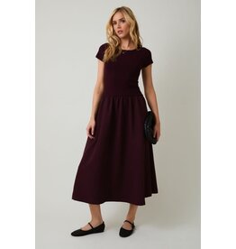 Sunday Edition Short Sleeve Woven Midi Dress